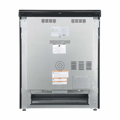 Forno 5-Piece Appliance Package - 30-Inch Electric Range, Under Cabinet Range Hood, French Door Refrigerator, Dishwasher , & Microwave Drawer in Black with Antique Brass Trim - APR5-6012-30BLK
