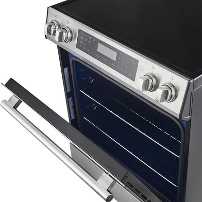 Forno 5-Piece Appliance Package - 30-Inch Induction Range, Under Cabinet Range Hood, French Door Refrigerator, Dishwasher, and 30-Inch Microwave Drawer in Stainless Steel - APR5-905-30-MWD30