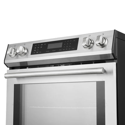 Forno 5-Piece Appliance Package - 30-Inch Induction Range, Under Cabinet Range Hood, Refrigerator with Water Dispenser, Dishwasher, and 30-Inch Microwave Oven in Stainless Steel - APW5-905-30-MWO30
