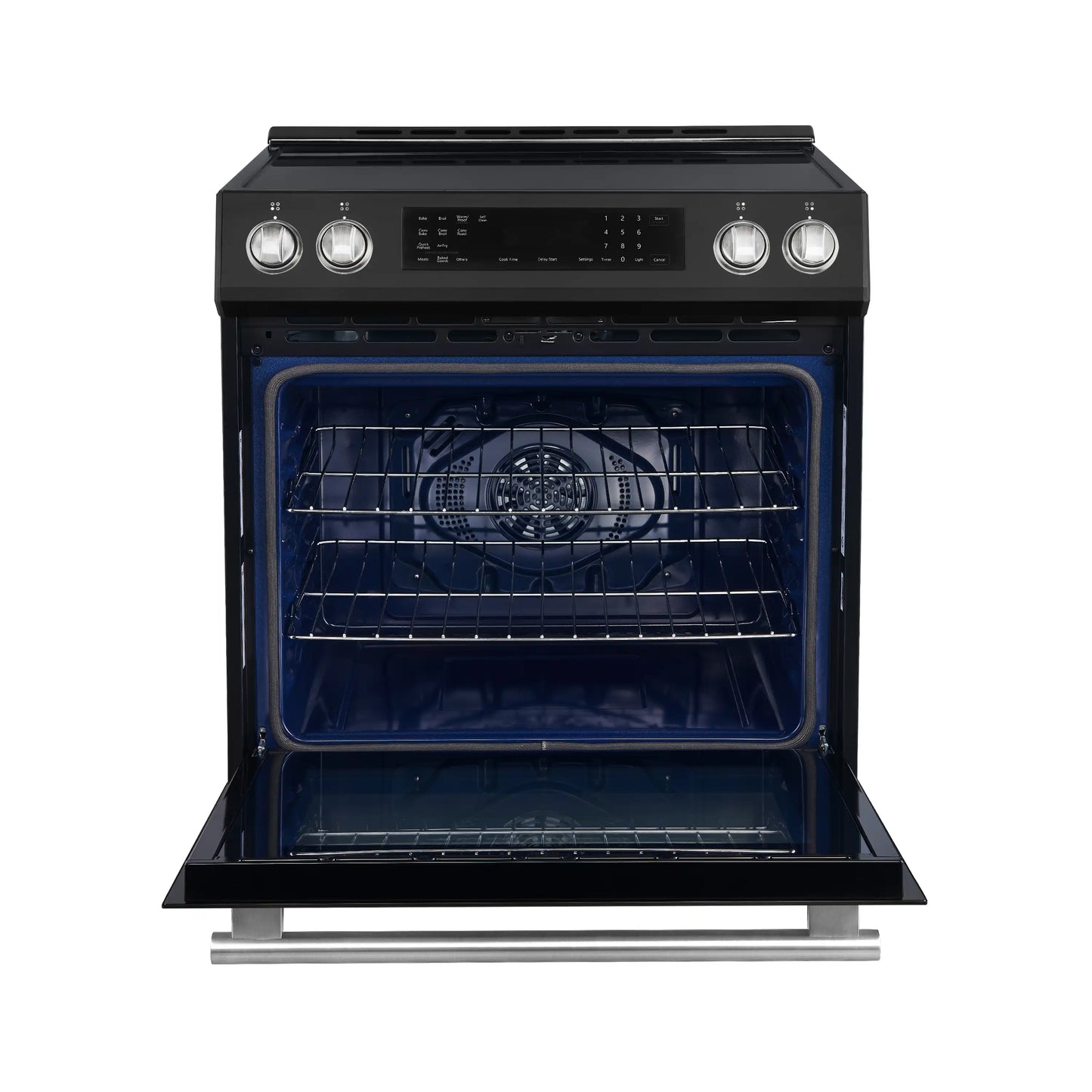 Forno Espresso Donatello 30-Inch Induction Range with Digital Display in Black with Stainless Steel Handle - FFSIN0905-30BLK