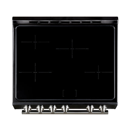Forno 5-Piece Appliance Package - 30-Inch Induction Range, Under Cabinet Range Hood,  French Door Refrigerator, Dishwasher, and  Microwave Drawer in Black with Stainless Steel Trim - APR5-982-30BLK