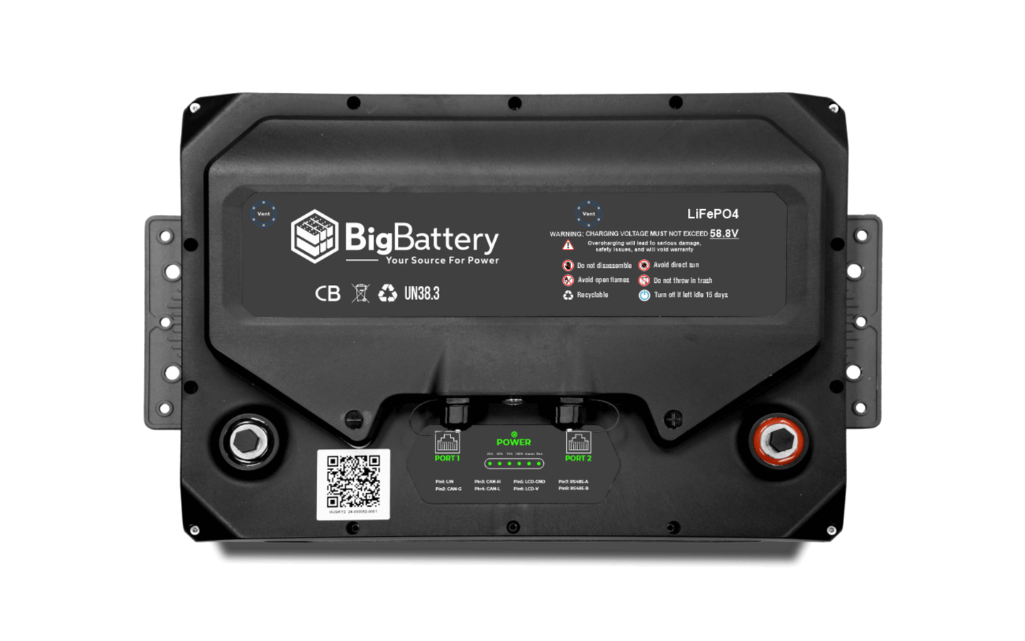 Big Battery 48V HUSKY 2 – LiFePO4 – 100Ah – 5.12kWh - FHSKY-48051-G2
