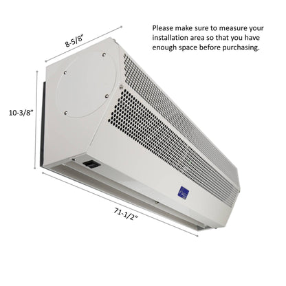 [Refurbished-B] Awoco FM1518-M 72" Super Power 1200 CFM Commercial Air Curtain - UL Certified