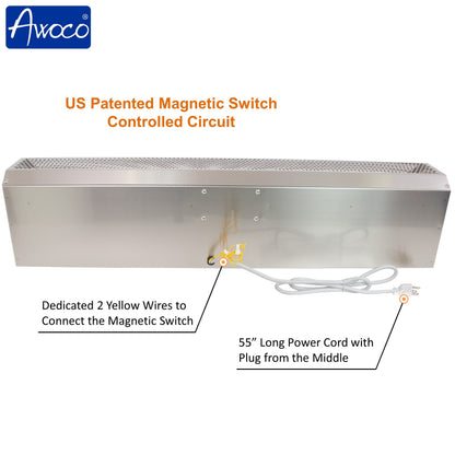 AWOCO Super Power Air Curtain Stainless Steel 120V Unheated by Awoco - FM1506-SS