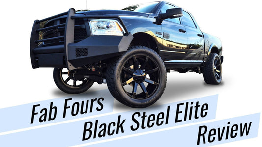 Fab Fours DR13-R2961-1 Dodge Ram 1500 2013-2018 Black Steel Elite Front Bumper No Guard with Tow Hooks
