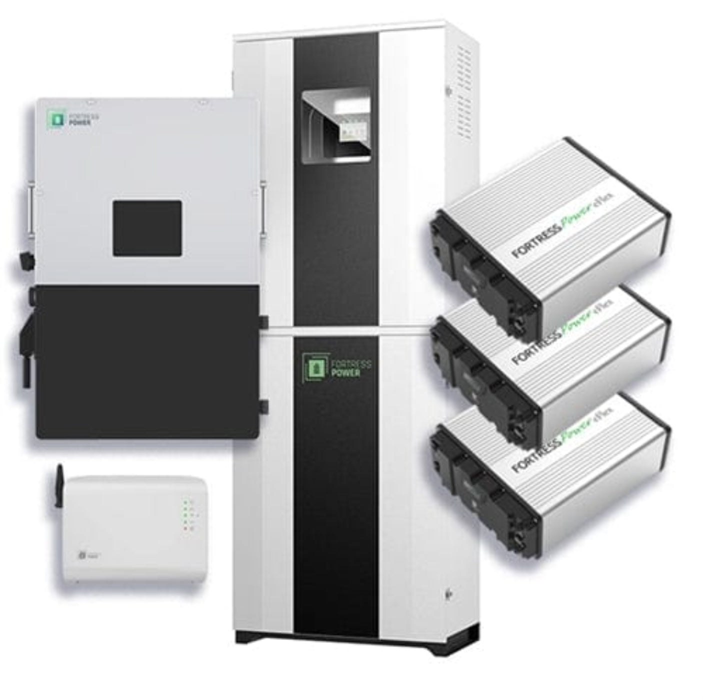 Aims Power Hybrid Power Kit | 10kW 120/240 Output 48VDC - 16.2kWh System Bundle | Envy10 Hybrid Inverter + 3 x eFlex Max Lithium Battery | Guardian Battery Monitor | FlexTower - Envy10+3eFlexMax+Guardian+FlexTower