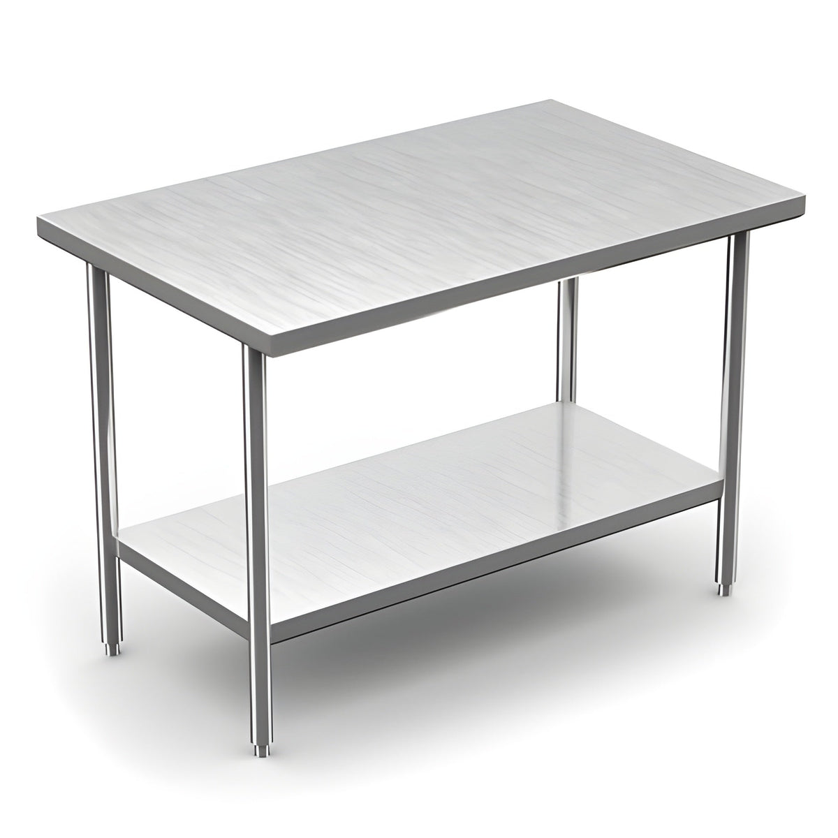 Winholt 30" x 60" All Welded Stainless Steel Knock-Down Table with Undershelf - DTS-3060-HKD