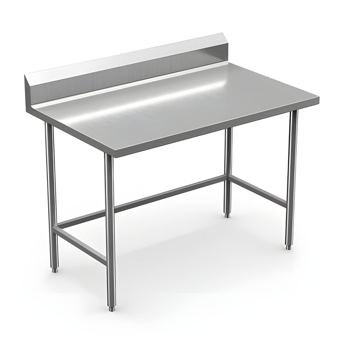 Winholt 30" x 48" All Welded Stainless Steel Knock-Down Table with Backsplash and Undershelf - DTSBB-3048-HKD