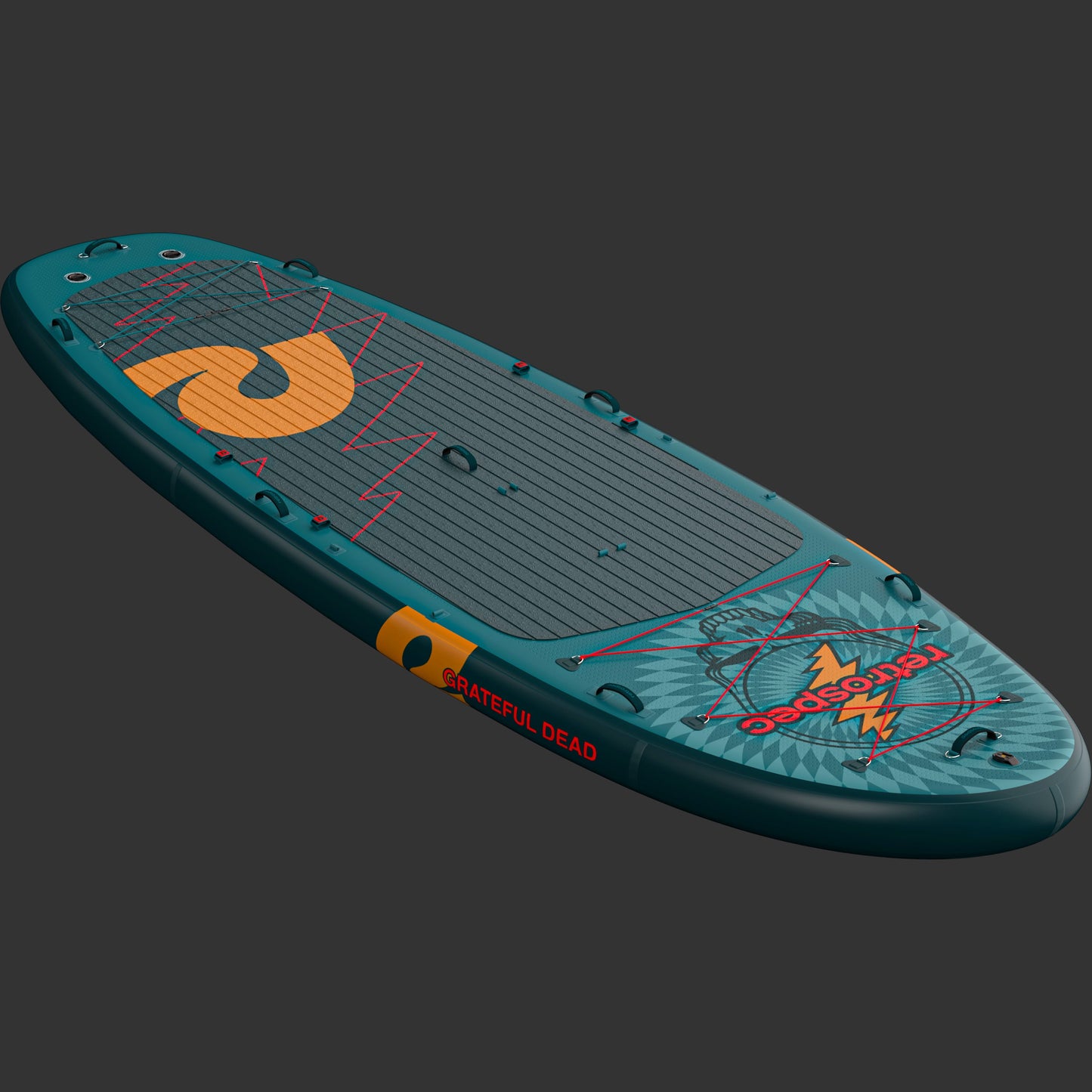 Retrospec Grateful Dead Weekender Crew XL Multi-Person Inflatable Stand Up Paddle Board 15’ - 6515