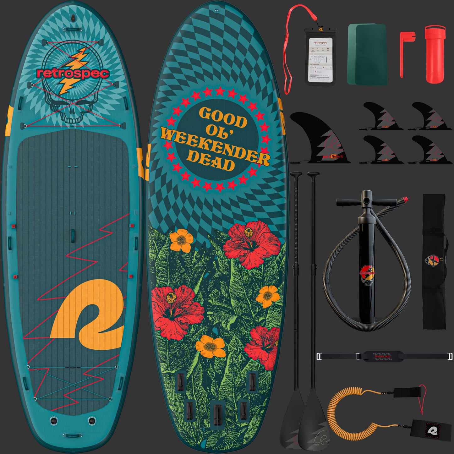 Retrospec Weekender Crew XL Multi-Person Inflatable Stand Up Paddle Board 15’ - 5744