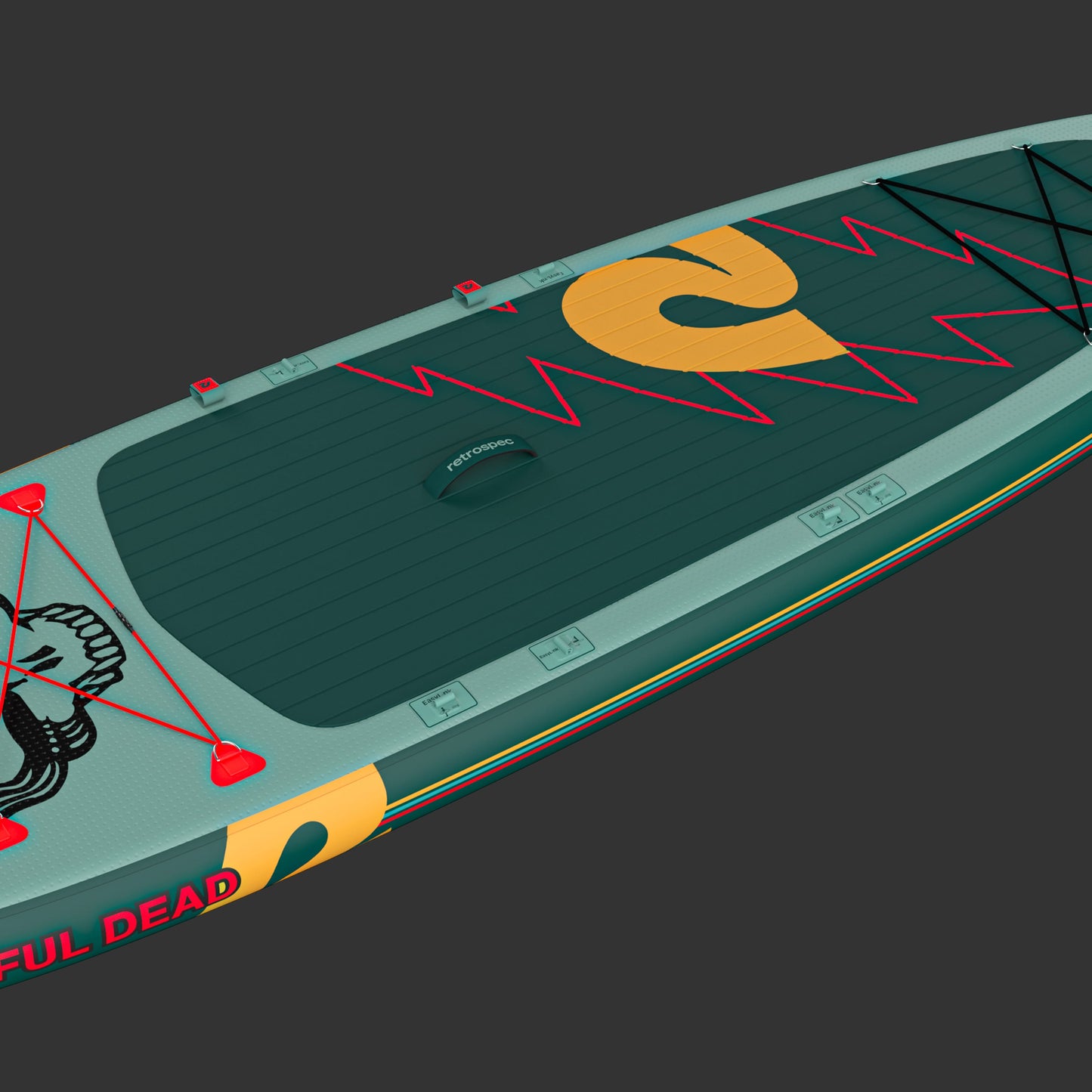 Retrospec Grateful Dead Weekender Plus Inflatable Stand Up Paddle Board Kayak Hybrid 10'6" - 6513