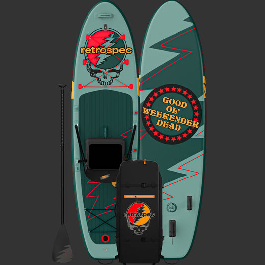 Retrospec Grateful Dead Weekender Plus Inflatable Stand Up Paddle Board Kayak Hybrid 10'6" - 6513