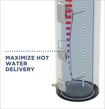GE40T08DAT 40 Gallon Tall 4500W Electric Water Heater Gray