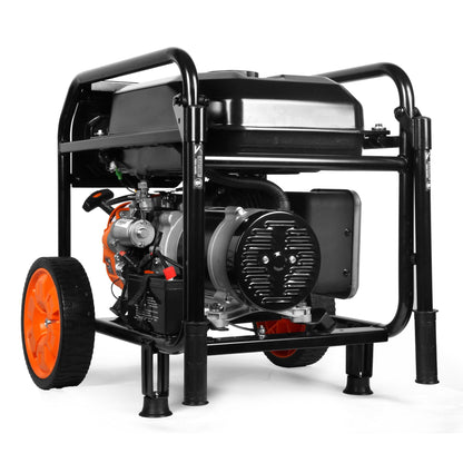 WEN GN5602X 5,600-Watt Portable Generator with Wheel Kit, Electric Start, 224cc, Transfer-Switch, RV-Ready, and CO Watchdog - GN5602X