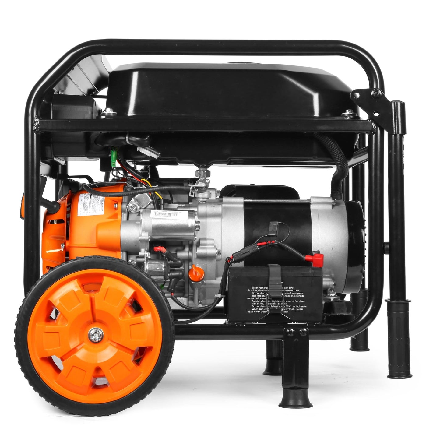 WEN GN5602X 5,600-Watt Portable Generator with Wheel Kit, Electric Start, 224cc, Transfer-Switch, RV-Ready, and CO Watchdog - GN5602X