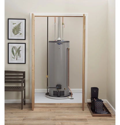 GE GP50T10BXR RealMAX Premium 50-Gallon Tall Liquid Propane Atmospheric Water Heater Gray