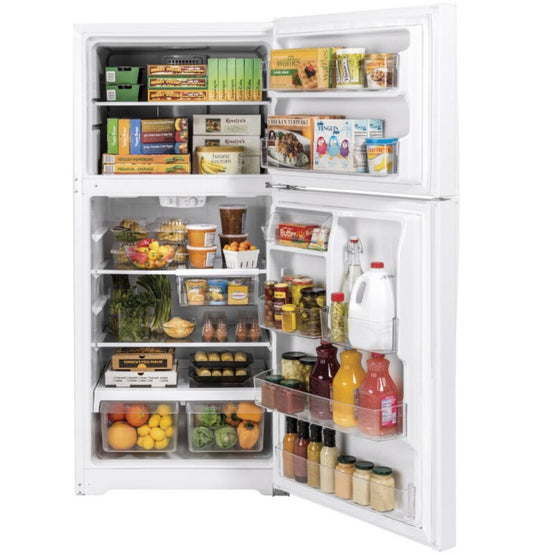 GE Appliances 19.2 Cu. Ft. Garage Ready Top-Freezer Refrigerator White - GTS19KGNRWW