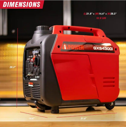 A-iPower 3450W/4300W Generator Gas Low THD Inverter CO Alert New - GXS4300i