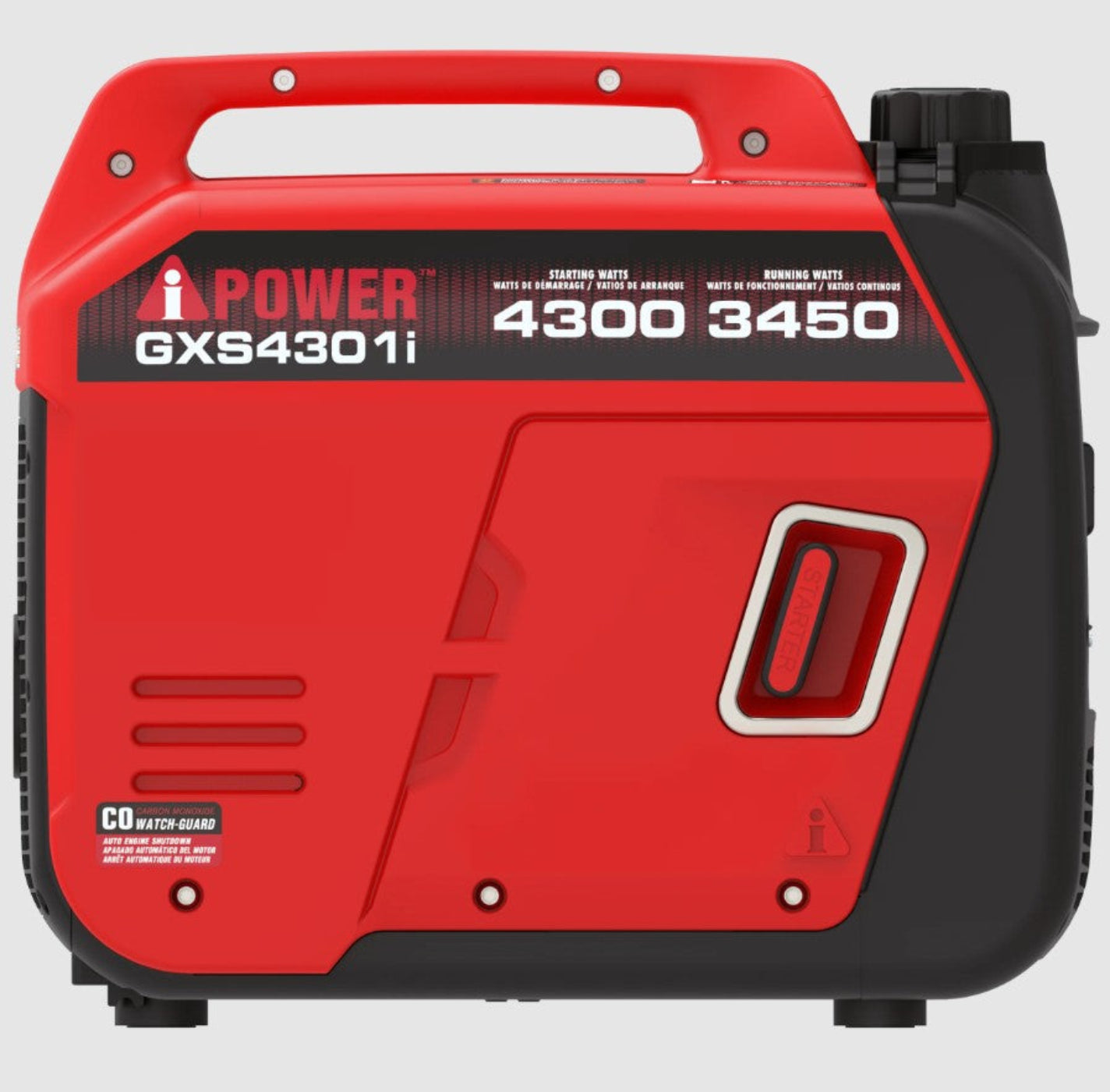 A-iPower 3450W/4300W Generator Gas Low THD Inverter CO Alert New - GXS4301i