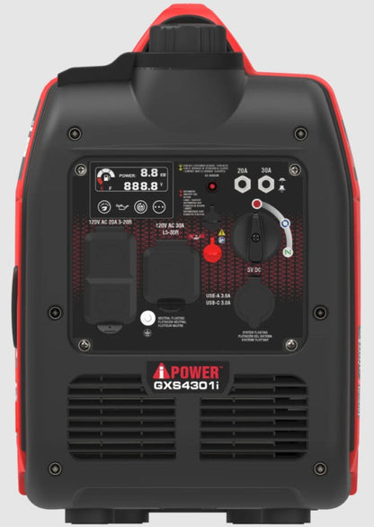 A-iPower 3450W/4300W Generator Gas Low THD Inverter CO Alert New - GXS4301i