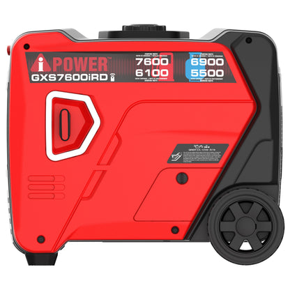 A-iPower 6100W/7600W Generator Dual Fuel Gas Propane Low THD Inverter CO Alert New - GXS7600iRD