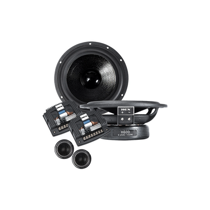 Diamond Audio 6.3” HEX Series 2-Way Component Set w/Silk Dome Tweeter - H600S