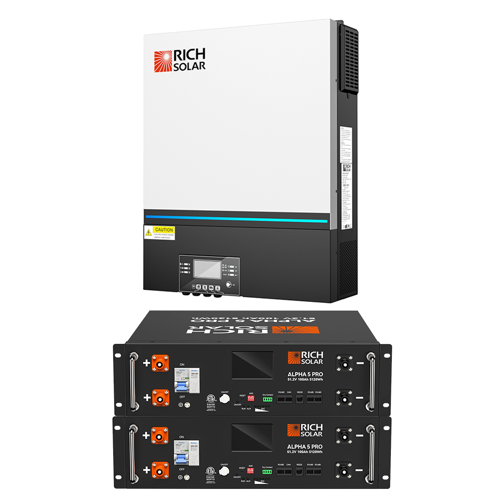 Rich Solar 6548 | 6500 Watt (6.5kW) 48 Volt Off-Grid Hybrid Solar Inverter | Premium 6500W 48V Hybrid Inverter for Campers, Cabins, Tiny Homes, ADUs, RVs, Off-Grid  - RS-H6548