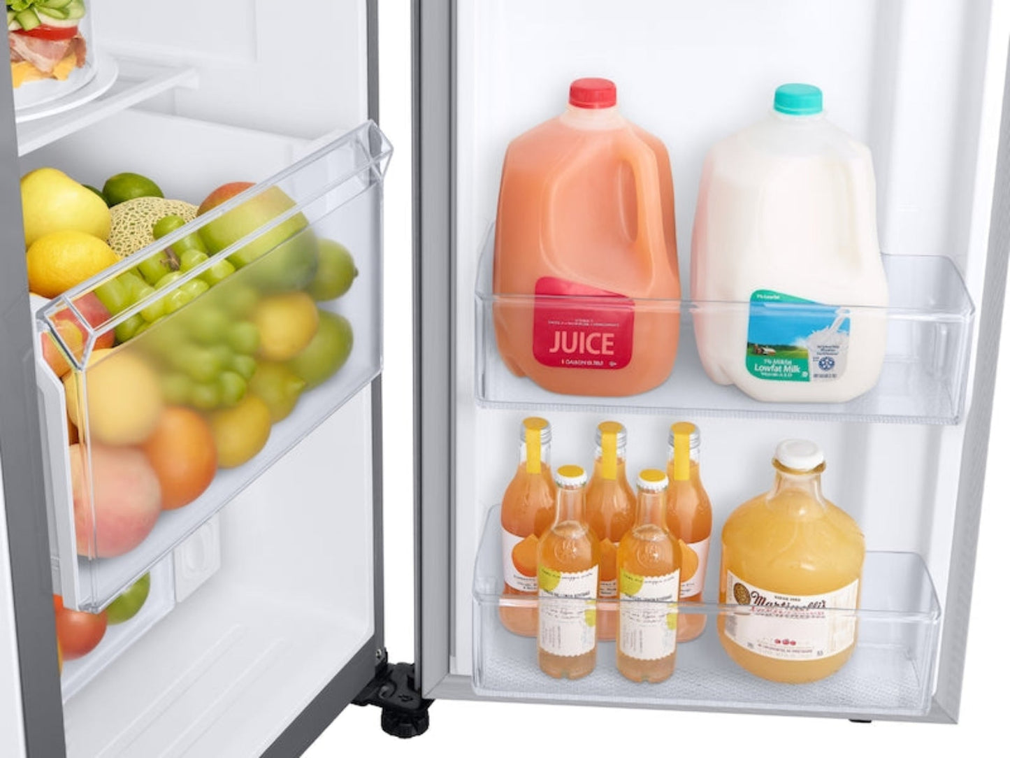 SAMSUNG 36" 27.4 cu. ft. Standard Depth Side-by-Side Refrigerator in Fingerprint Resistant Stainless Steel with Ice Maker - RS27T5200SR/AA