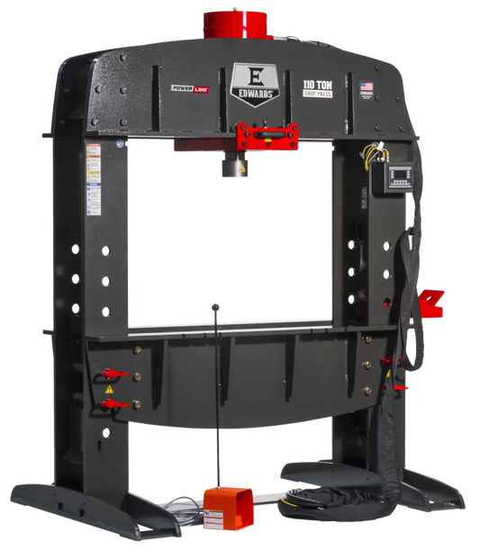 EDWARDS 110 Ton Shop Press w/ PLC & Portable Power Unit 3 Phase, 460V - ED9-HAT9080