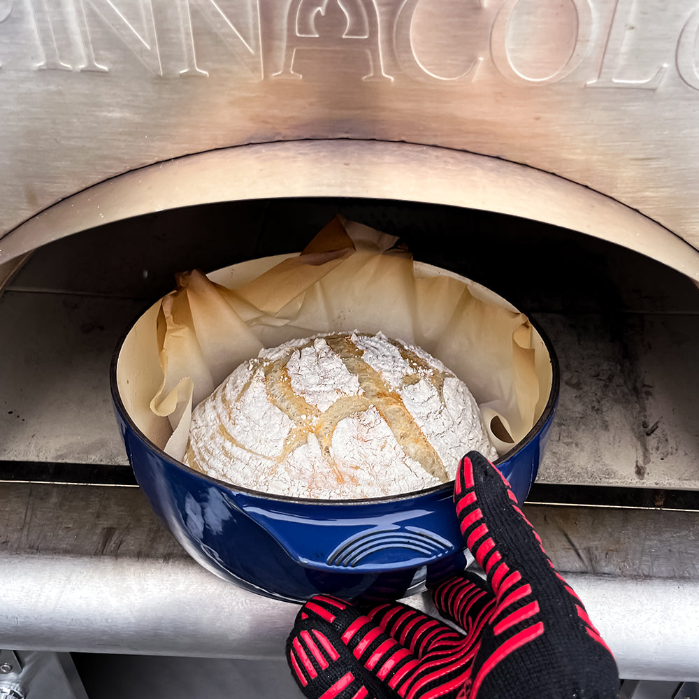 High Temperature Oven Gloves In Use