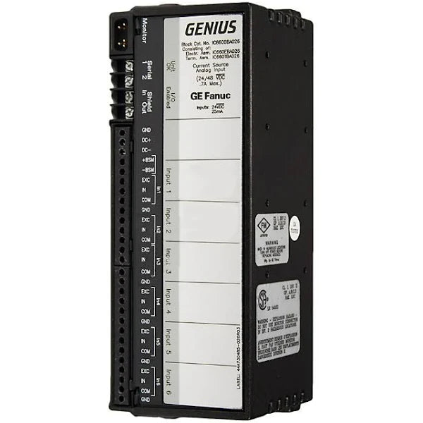 IC660BBA026 | GE Fanuc Block 24/48Vdc Analog Current Source 6 Inputs