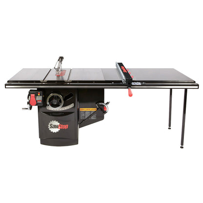 SawStop 5HP, 1ph, 230v Industrial Cabinet Saw w/52" T-Glide Advance Fence, Rails & Extension Table - ICS51230-ATGI52