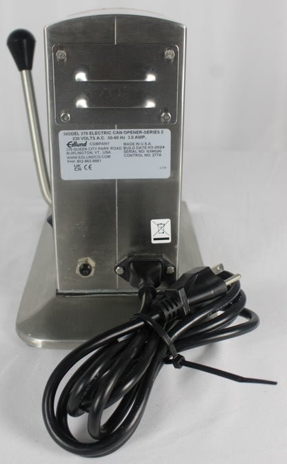 *Used* Edlund #270/230V Heavy Colume Electric Can Opener, 200 Cans Per Day