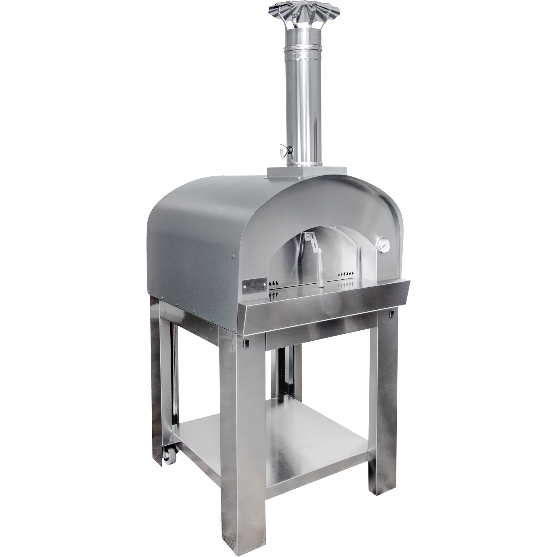 Solé Gourmet 24 Inch Italia Wood Fired Oven with Cart - Right View