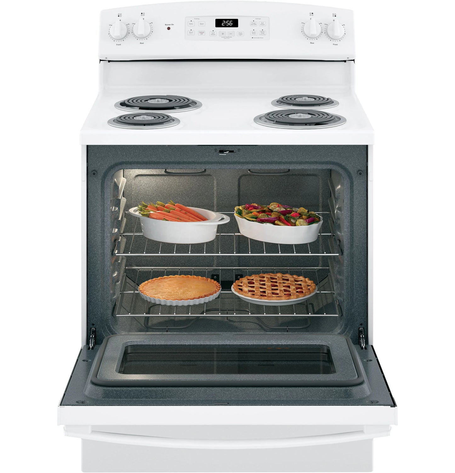 GE Appliances 30" Free-Standing Self-Clean Electric Range White - JB256DMWW