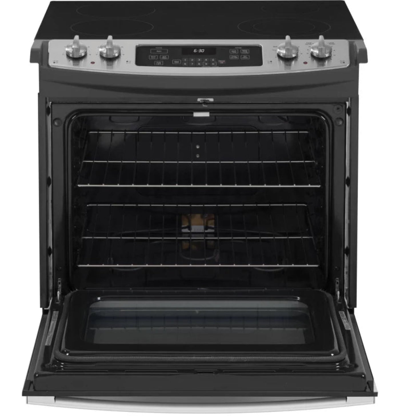 GE Appliances " Drop-In Electric Range Stainless Steel/Gray - JD630STSS