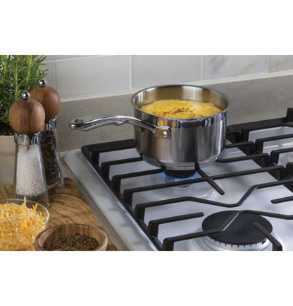 GE Appliances  30" Built-In Gas Cooktop with Dishwasher-Safe Grates White - JGP3030DLWW