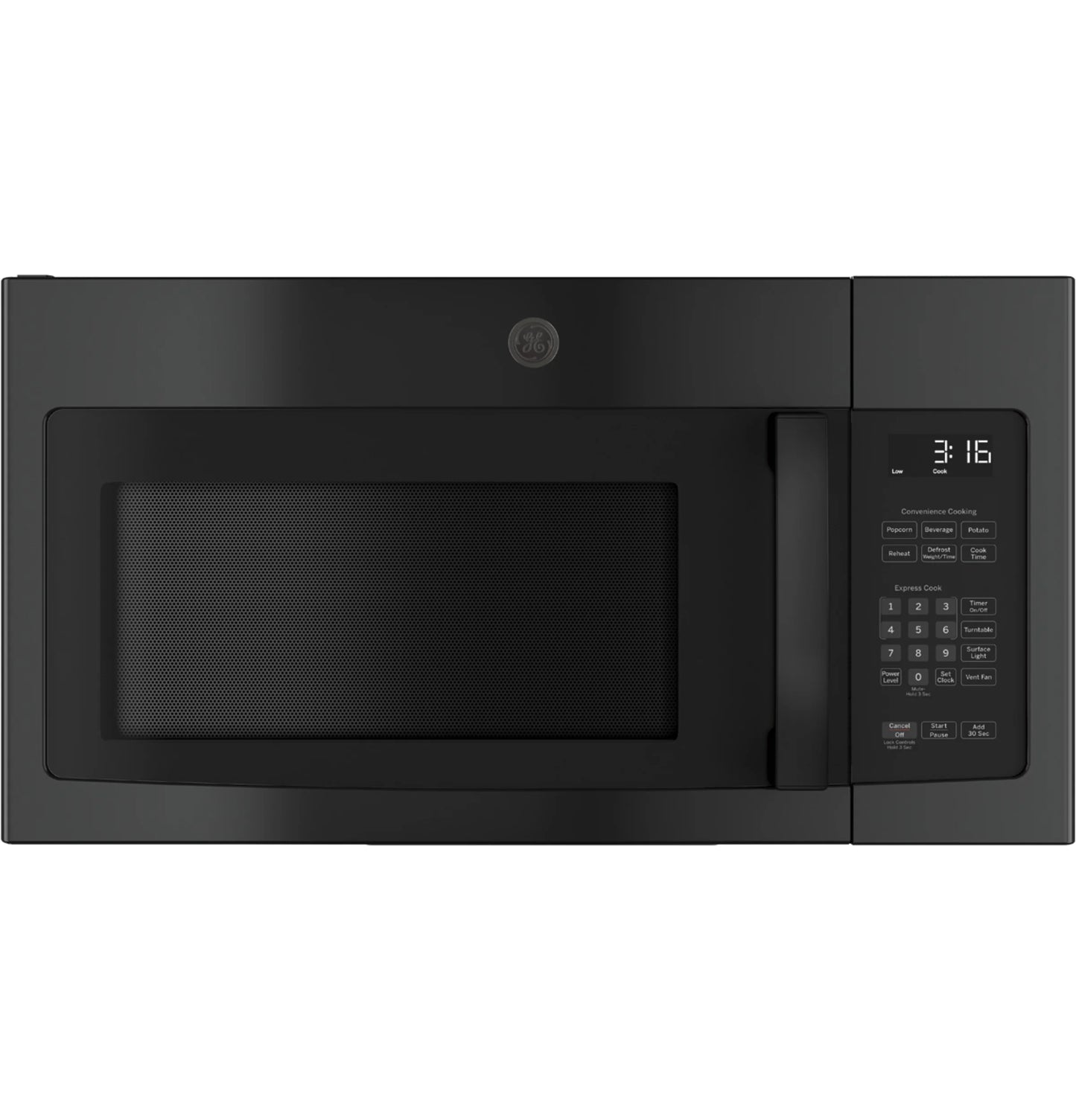 GE Appliances 1.6 Cu. Ft. Over-the-Range Microwave Oven with Recirculating Venting Black - JNM3163DJBB