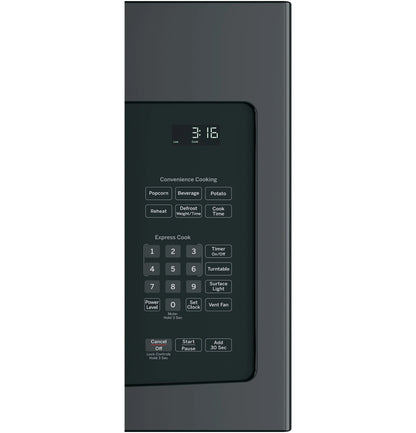 GE Appliances 1.6 Cu. Ft. Over-the-Range Microwave Oven with Recirculating Venting Black - JNM3163DJBB