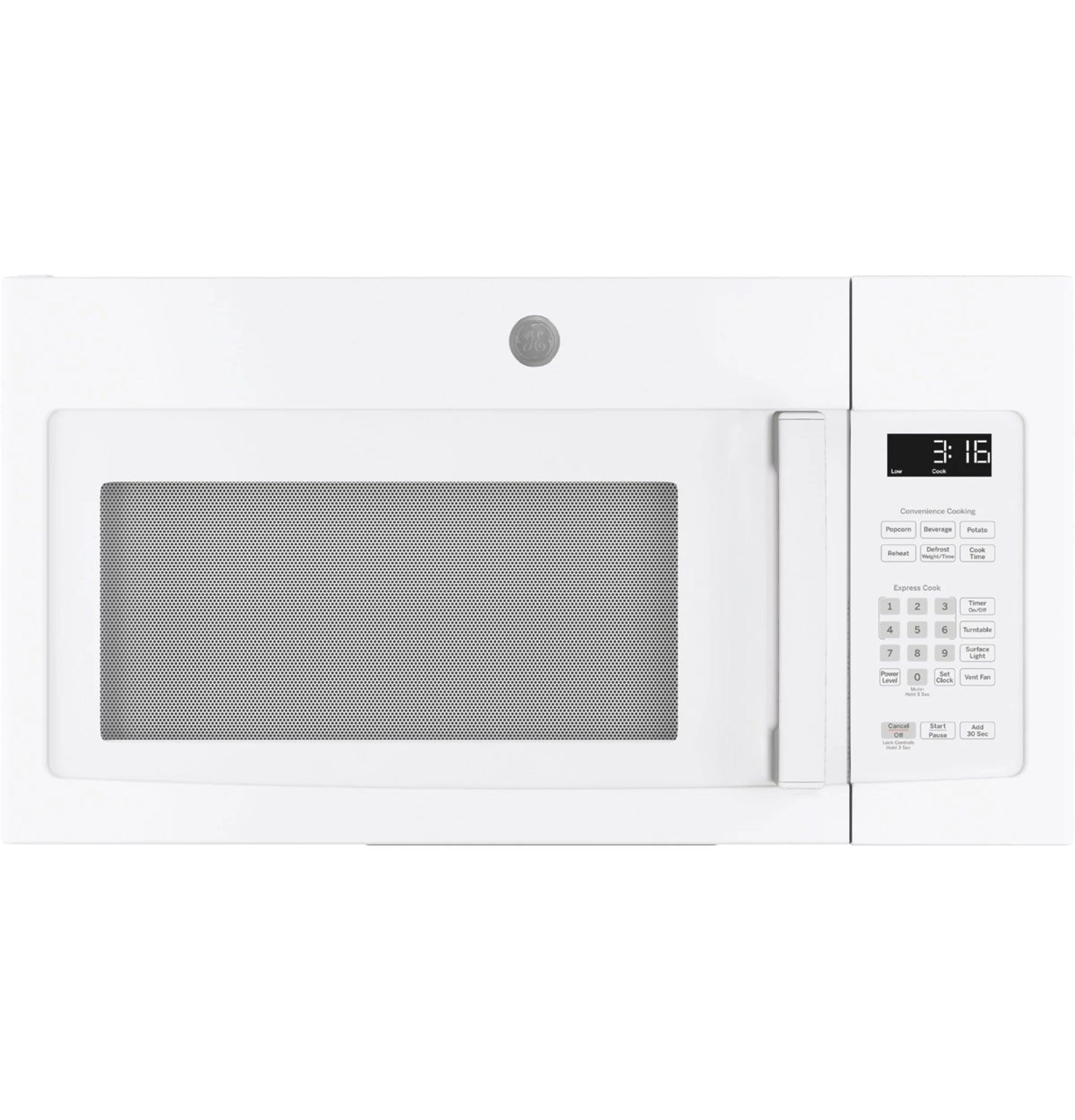 GE Appliances 1.6 Cu. Ft. Over-the-Range Microwave Oven White - JVM3162DJWW