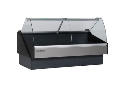 Hydra-Kool  | 117" Wide Self Contained Curved Glass Seafood Display Case - KFM-SC-120-S