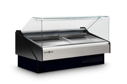 Hydra-Kool  | 78" Wide Self Contained Flat Glass Seafood Display Case - KFM-SF-80-S