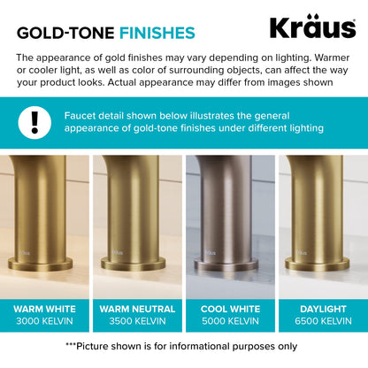 KRAUS Artec Pro 2-Function Single Handle Pull Down Kitchen Faucet in Brushed Brass - KPF-1605BB