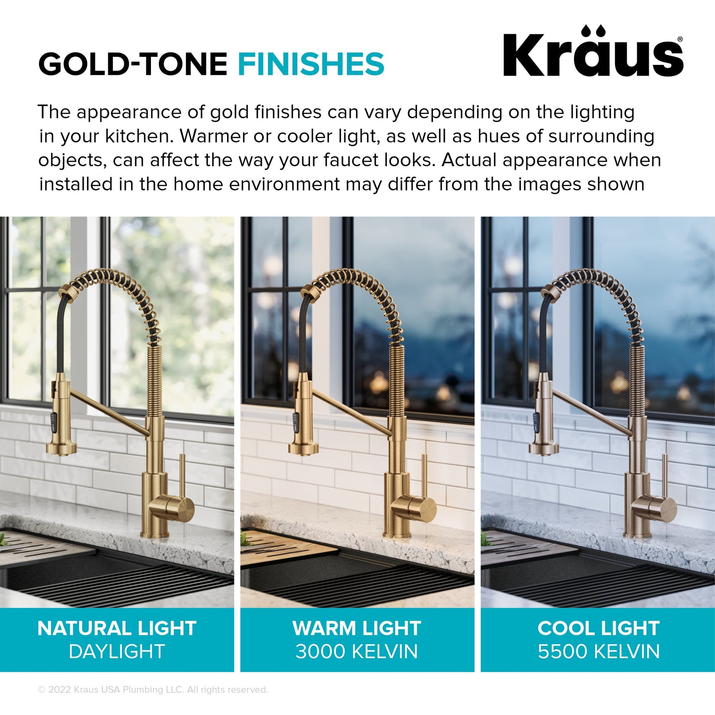 KRAUS Bolden Commercial Style Pull-Down Single Handle 18-Inch Kitchen Faucet in Brushed Brass - KPF-1610BB
