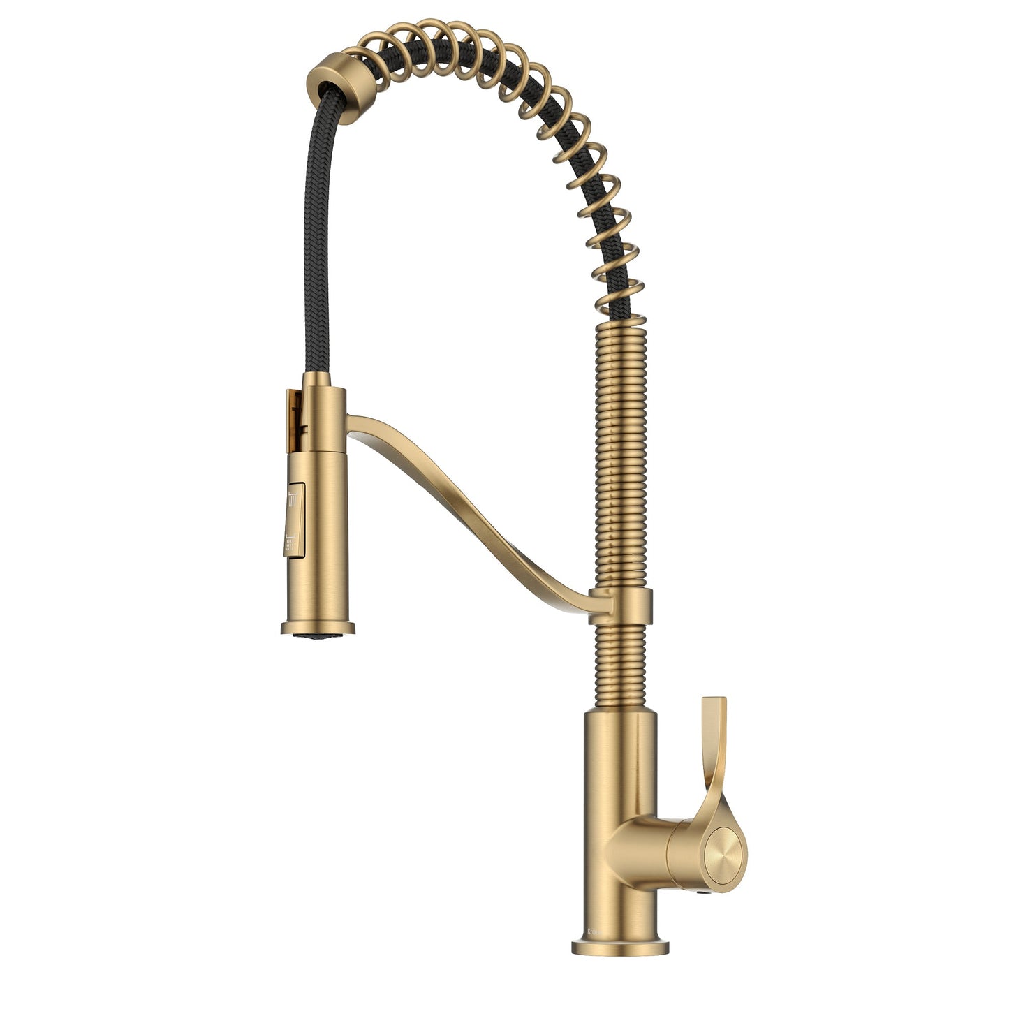 KRAUS Torak Single Handle Pull Down Kitchen Faucet in Brushed Brass - KPF-2635SFBB