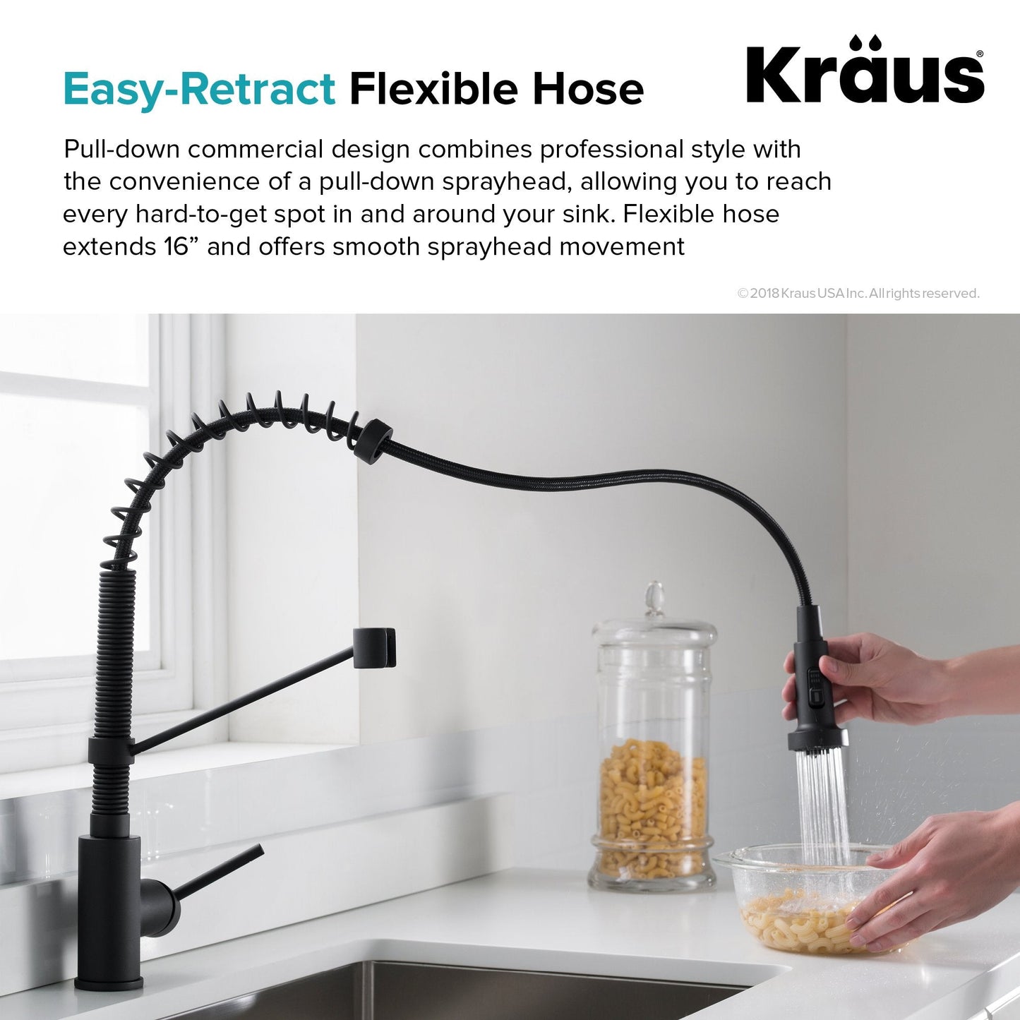KRAUS 23" Stainless Steel Kitchen Sink and Kitchen Faucet - KHU101-23-1610-53CH