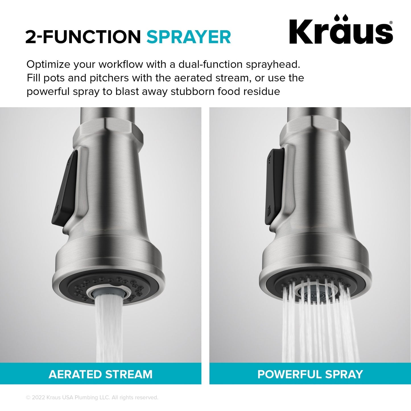 KRAUS Allyn Nut & Bolt Diamond Cut Kitchen Faucet in Antique Champagne Bronze - KPF-4102SFACB