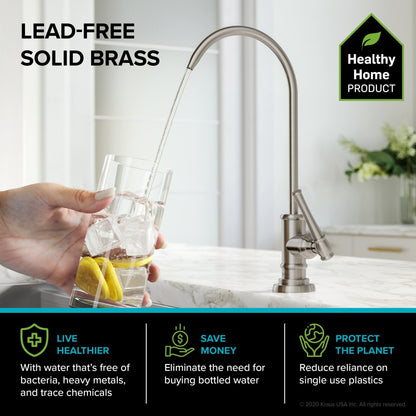 KRAUS Allyn Transitional Bridge Kitchen Faucet & Water Filter Faucet in Spot Free Stainless Steel