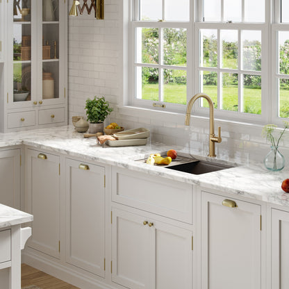 KRAUS Bellucci Workstation 30" Undermount Granite Composite Single Bowl Kitchen Sink with Accessories - KGUW2-30MBL