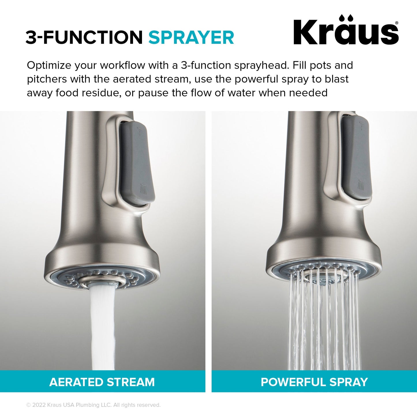KRAUS Britt Touchless Pull-Down Single Handle Faucet in Spot Free Stainless Steel - KSF-1691SFS